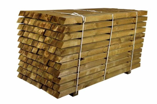 75x125mm Square Sawn C/W Angled 1 Way Back Weathered Top